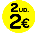 Comprando 2 unidades a 1,00€ la unidad