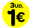 Comprando 3 unidades a 0,33€ la unidad