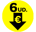 Comprando 6 la unidad a 1,08€ 