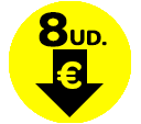 Comprando 8 la unidad sale a 0,69€ 