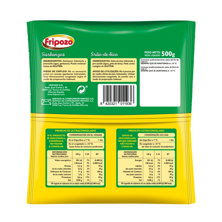 garbanzos selectos, 500g
