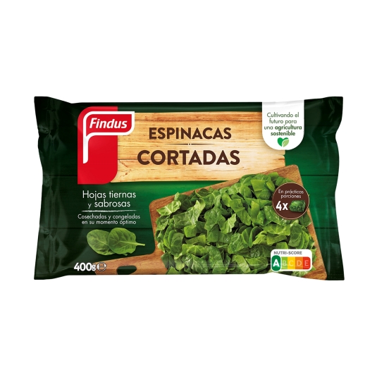 espinacas cortadas, 400g