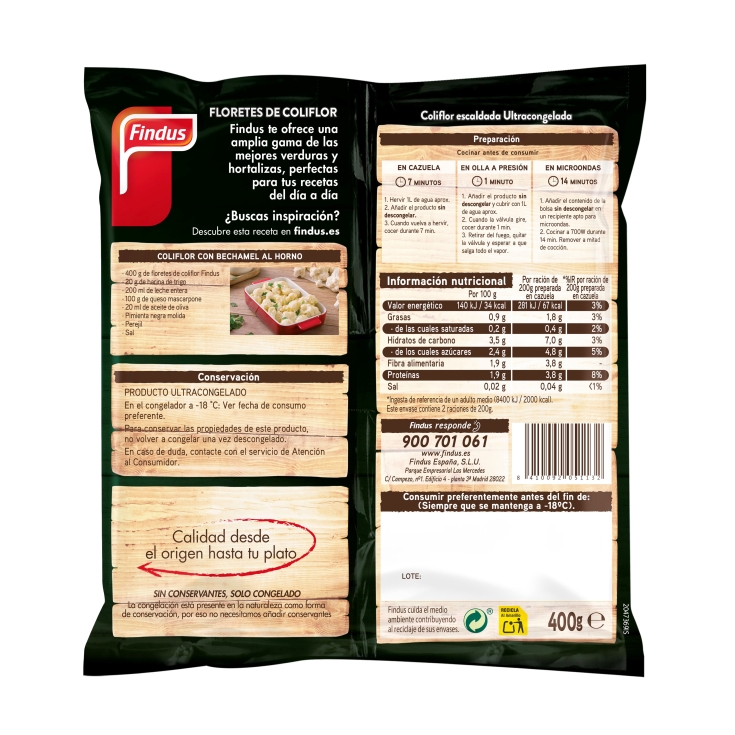 coliflor, 400g