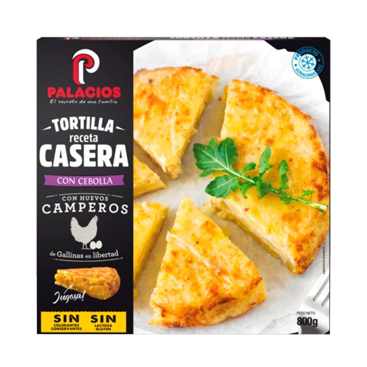 tortilla con cebolla y huevos camperos, 800g