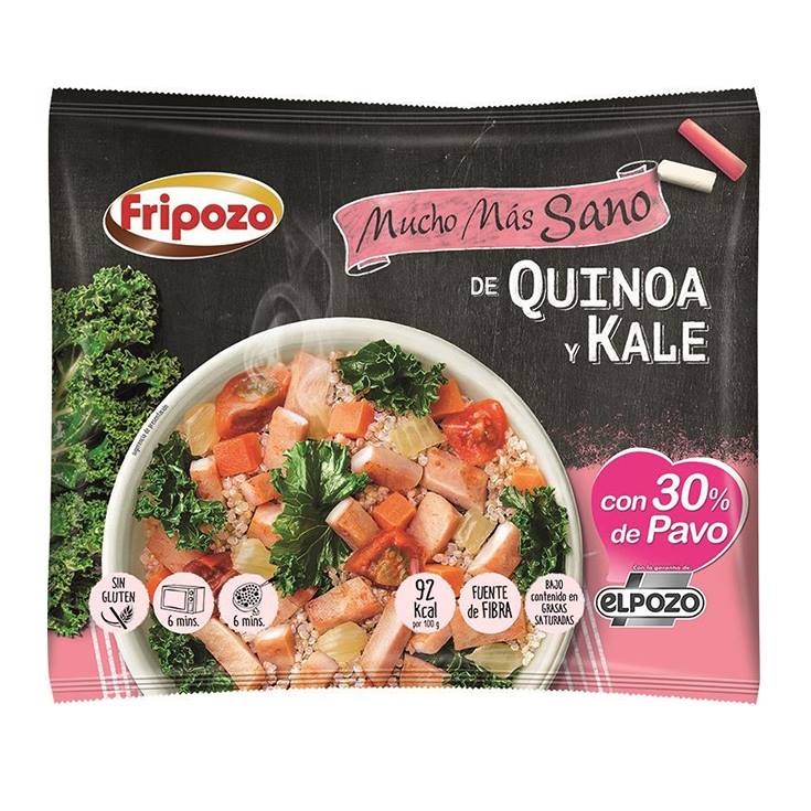 quinoa y kale con pavo, 350g