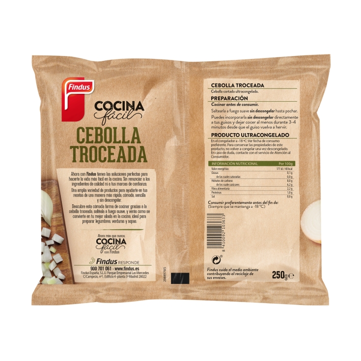 cebolla troceada, 250g