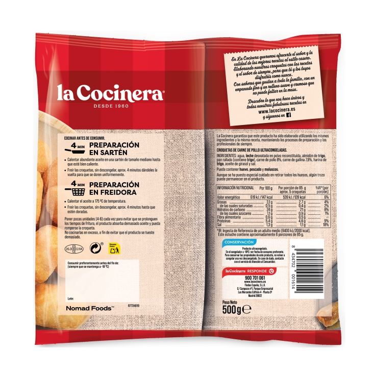 croquetas pollo, 500g