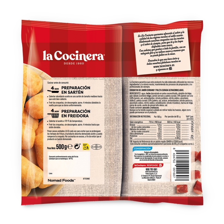 croquetas de jamón serrano, 500g