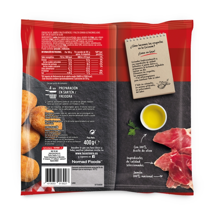croquetas de jamón ibérico, 400g