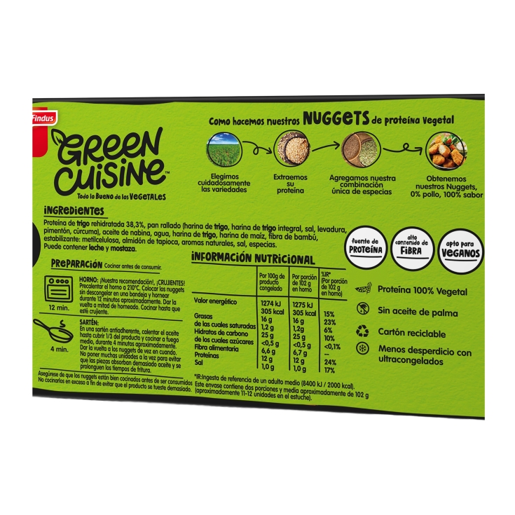 nuggets vegetal 0%pollo, 250g