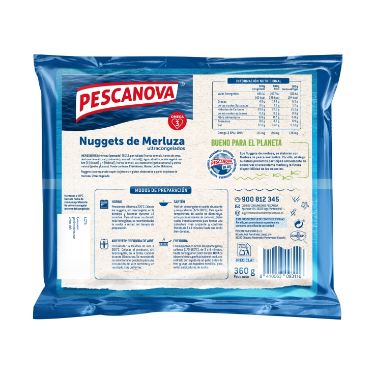 nuggets de merluza, 300g