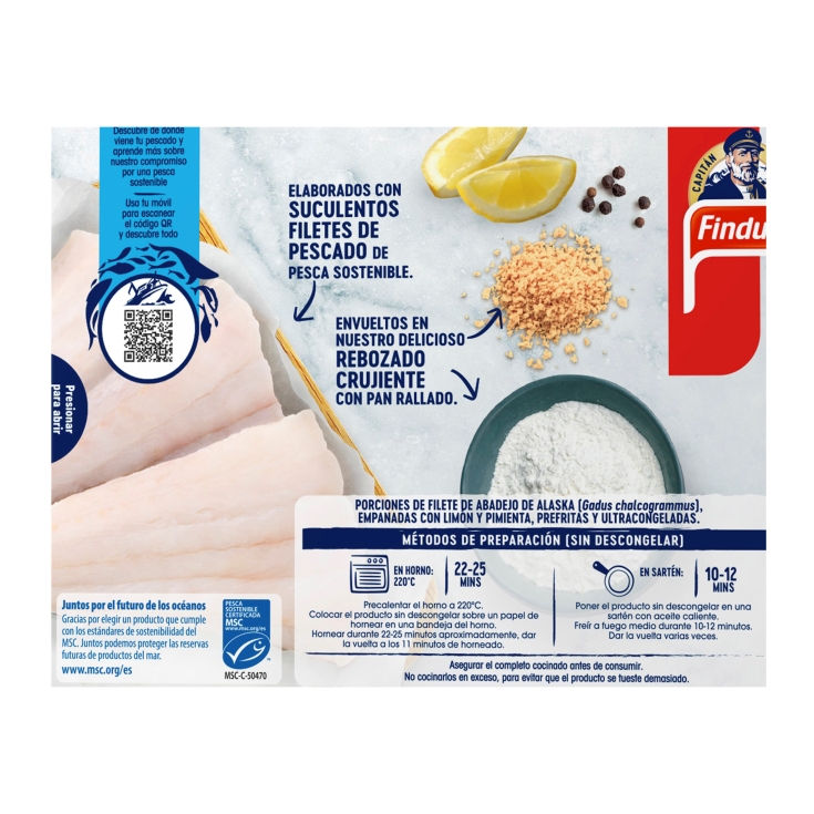 filetes de pescado al limón y pimienta, 225g