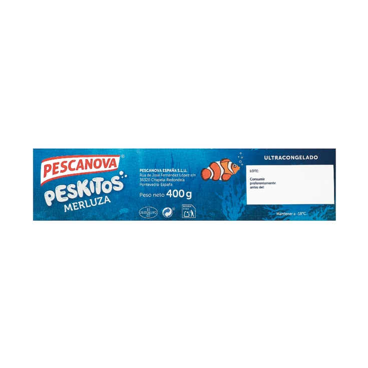 peskitos merluza, 400g