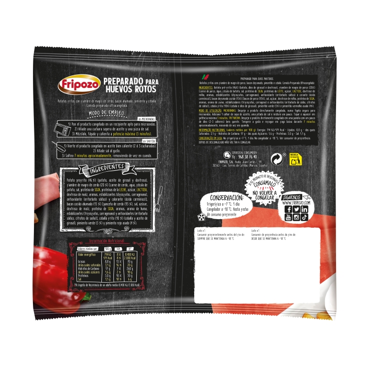 preparado huevos rotos calentar y listo, 400g