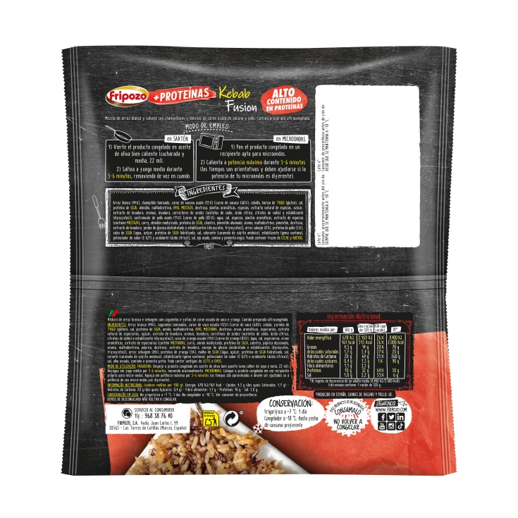 kebab fusion + proteínas, 320g