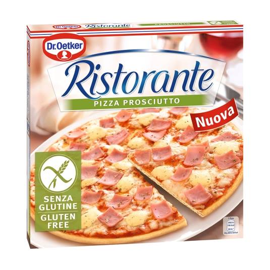 pizza prosciutto sin gluten, 345g