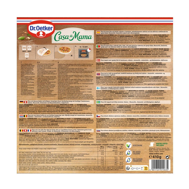 pizza 4 quesos, 410g
