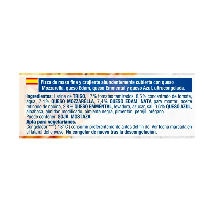 pizza grandissima 4 formaggi, 560g