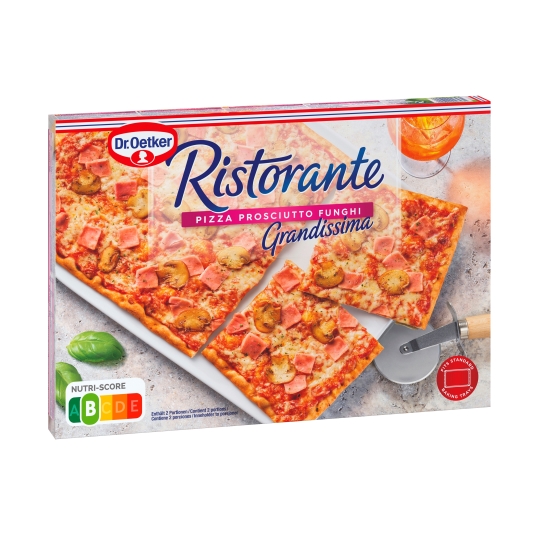 pizza grandissima prociutto funghi, 580g