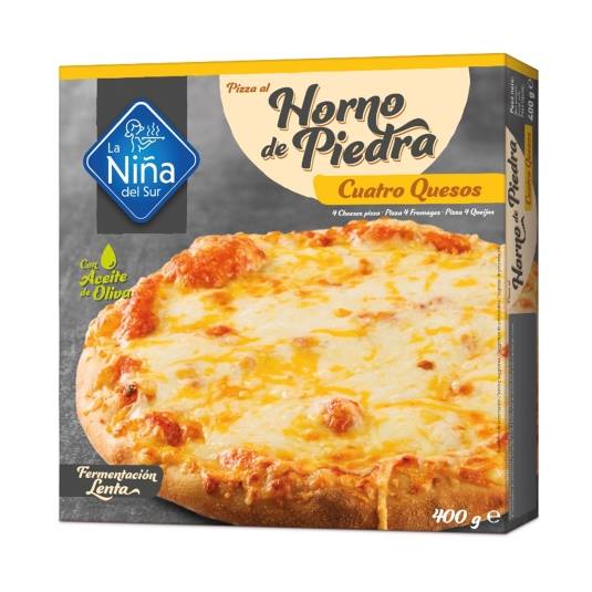 pizza horno piedra 4 quesos, 400g