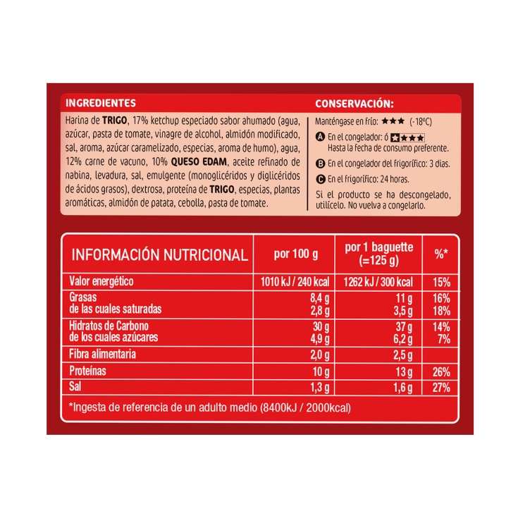 pannini barbacoa, 250g