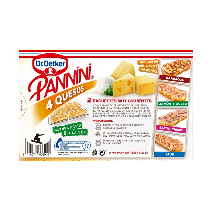 pannini 4 quesos, 250g