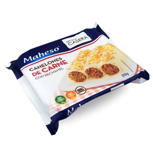 canelones de carne, 250grs