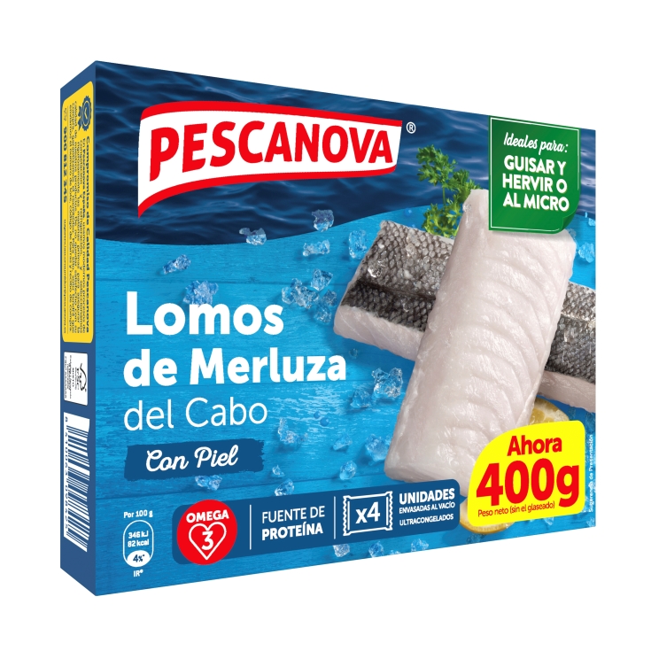lomos de merluza, 400g