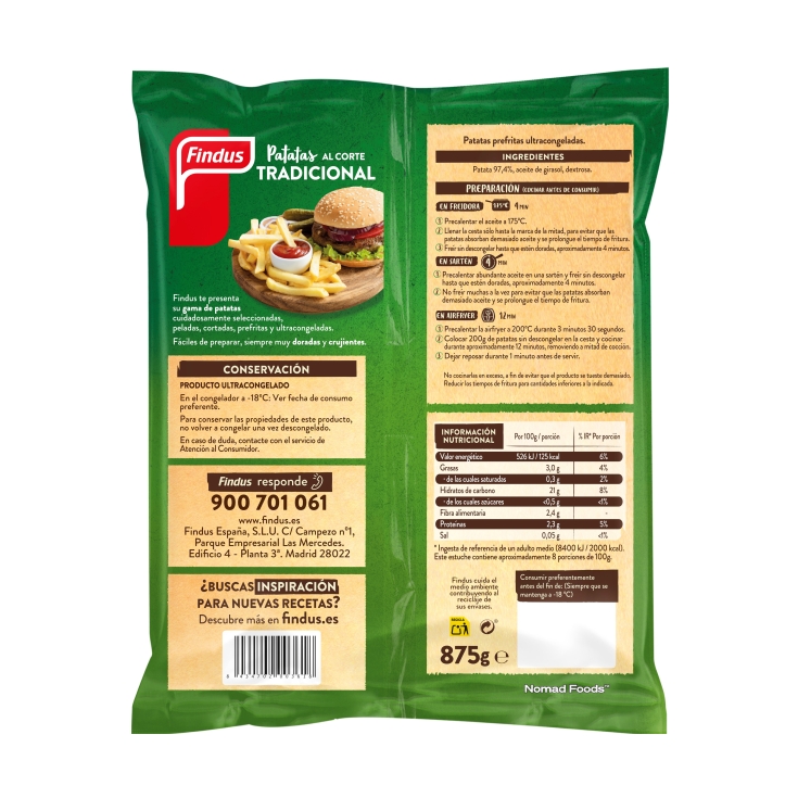 patatas tradicional, 875g