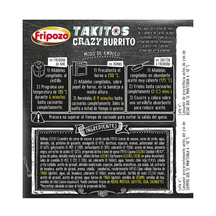 takitos crazy burrito, 250g