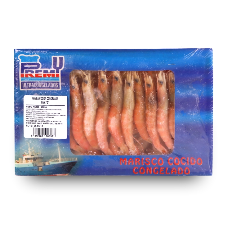 gambas cocida 60/80 pink, 550g