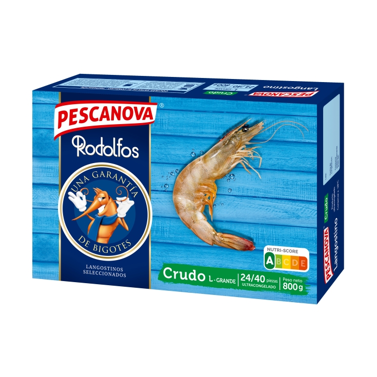 langostino entero crudo 24/40, 800g