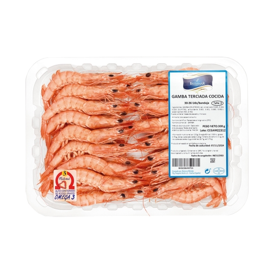 gamba terciada cocida 100/120, 300g