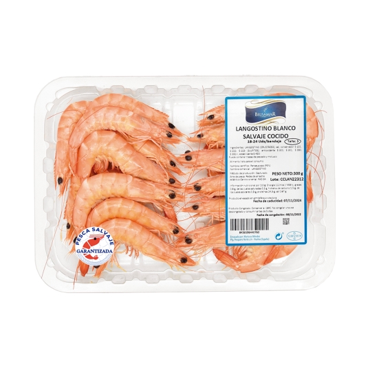 langostino blanco cocido 60/80, 300g