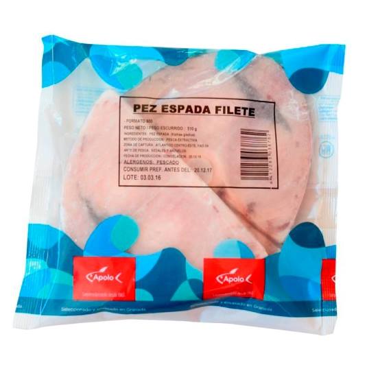 filete pez espada premium, 600g