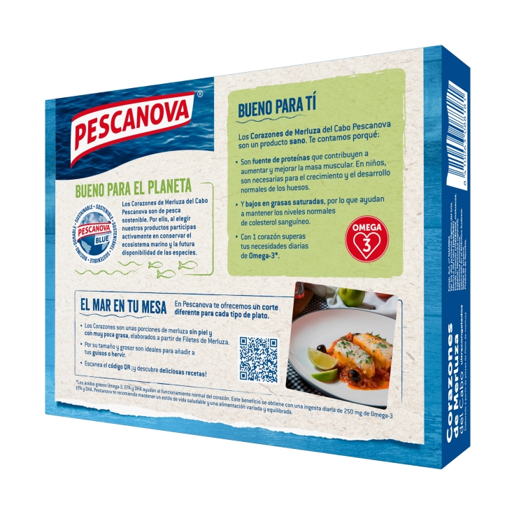 corazones merluza s/piel, 500g