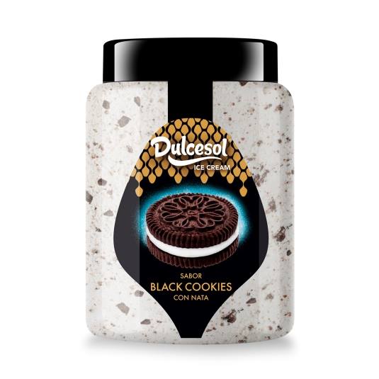 helado black cookies con nata bote, 500g