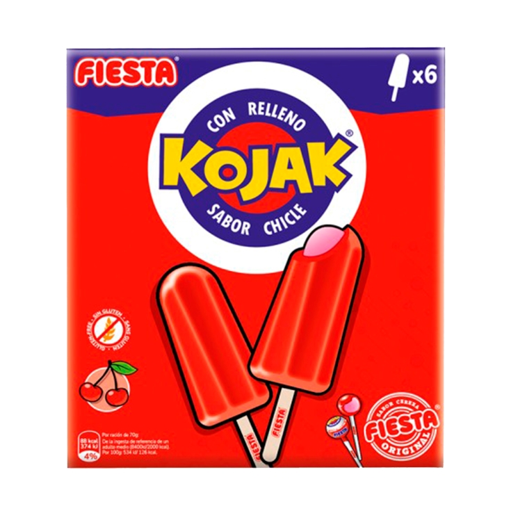 helado con relleno sabor chicle, pk-6