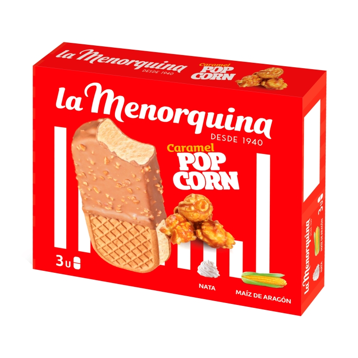 helado sandwich palomitas caramelo, pk-3