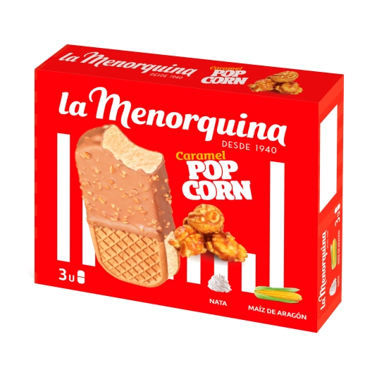 helado sandwich palomitas caramelo, pk-3