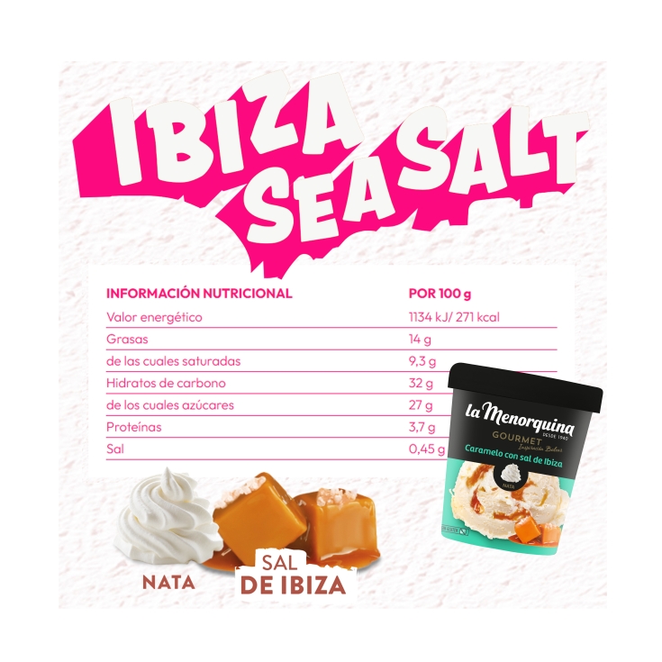 helado bulk caramelo sal de ibiza, 450ml