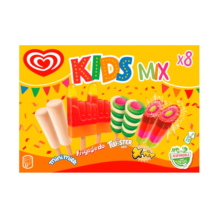 helado kids mix surtidos, pk-8