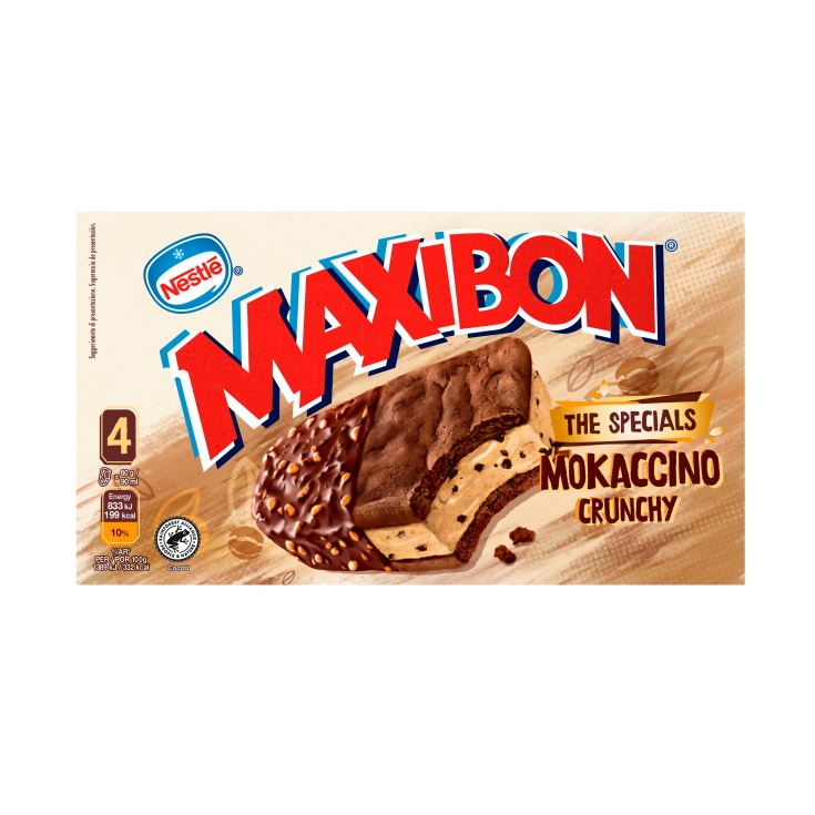 helado sandwich mokaccino crunchy, pk-4