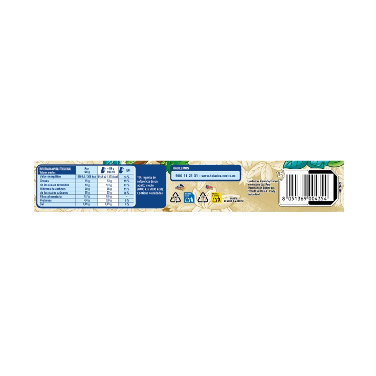 helado sándwich jungly blanco, pk-4
