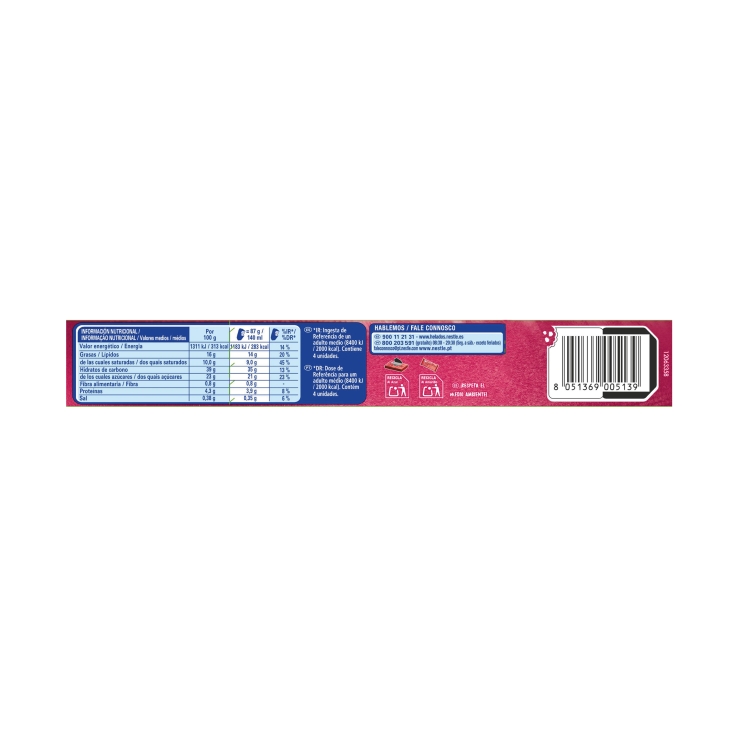 helado sándwich red cheesecake, pk-4