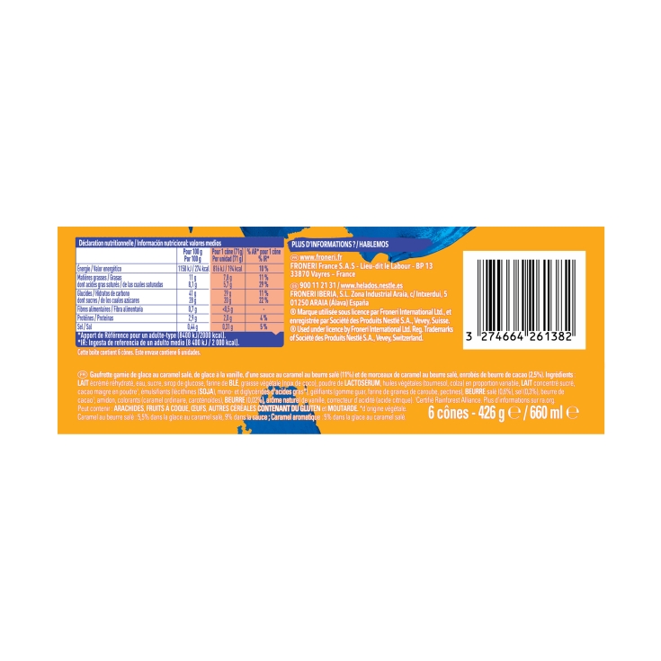 helado salted caramel, pk-6