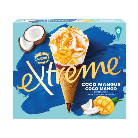 helado cono coco mango, pk-6