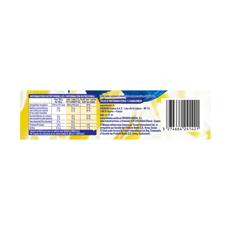 helado cono lemon cheescake, pk-6