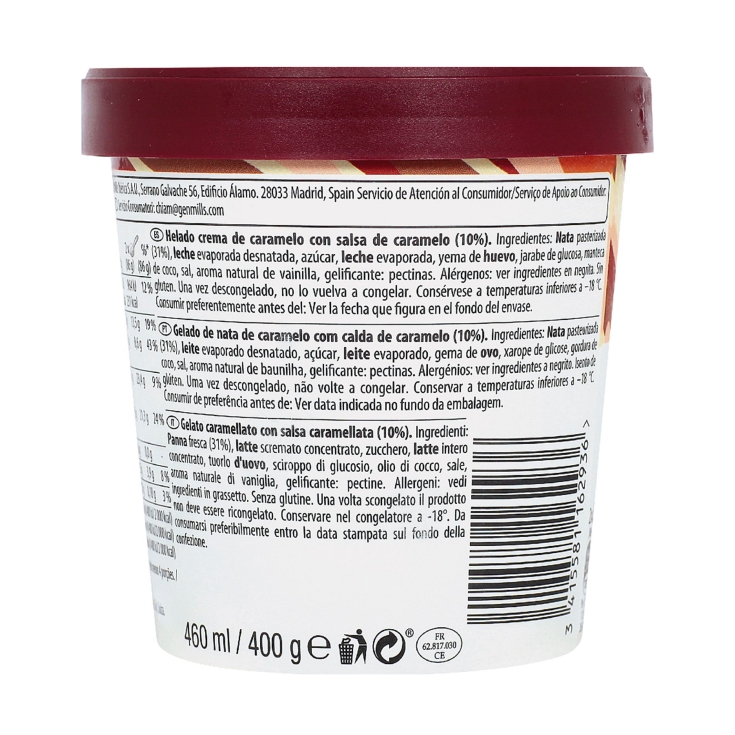 helado dulce de leche, 460ml