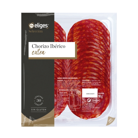 chorizo ibérico extra, 90g